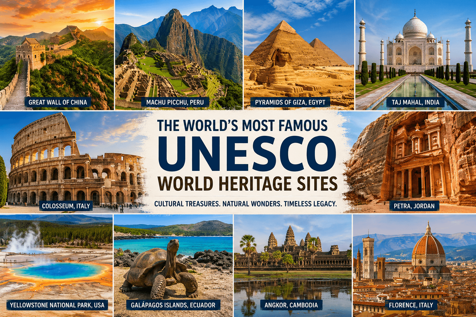 The World's Most Famous UNESCO World Heritage Sites