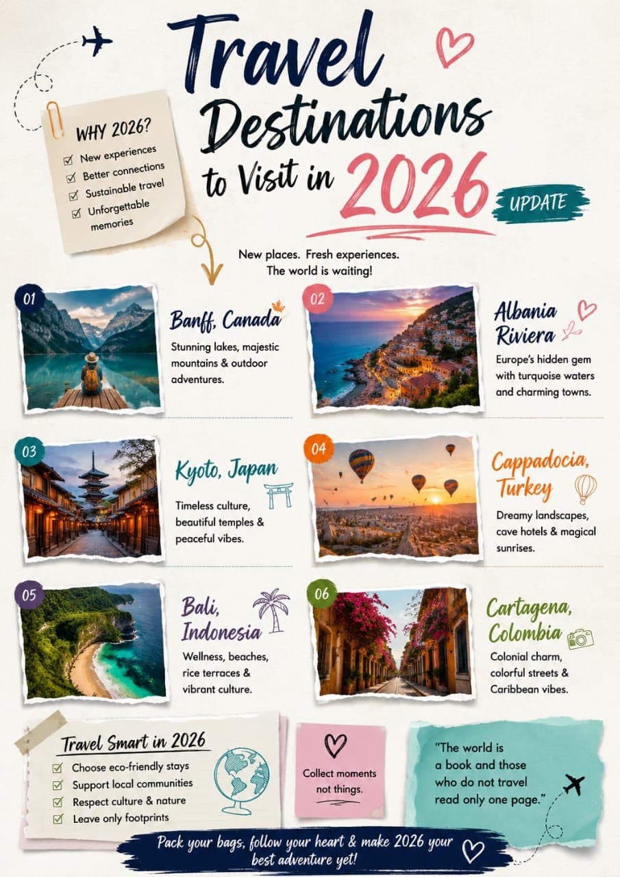 Top 10 Travel Destinations to Visit in 2026